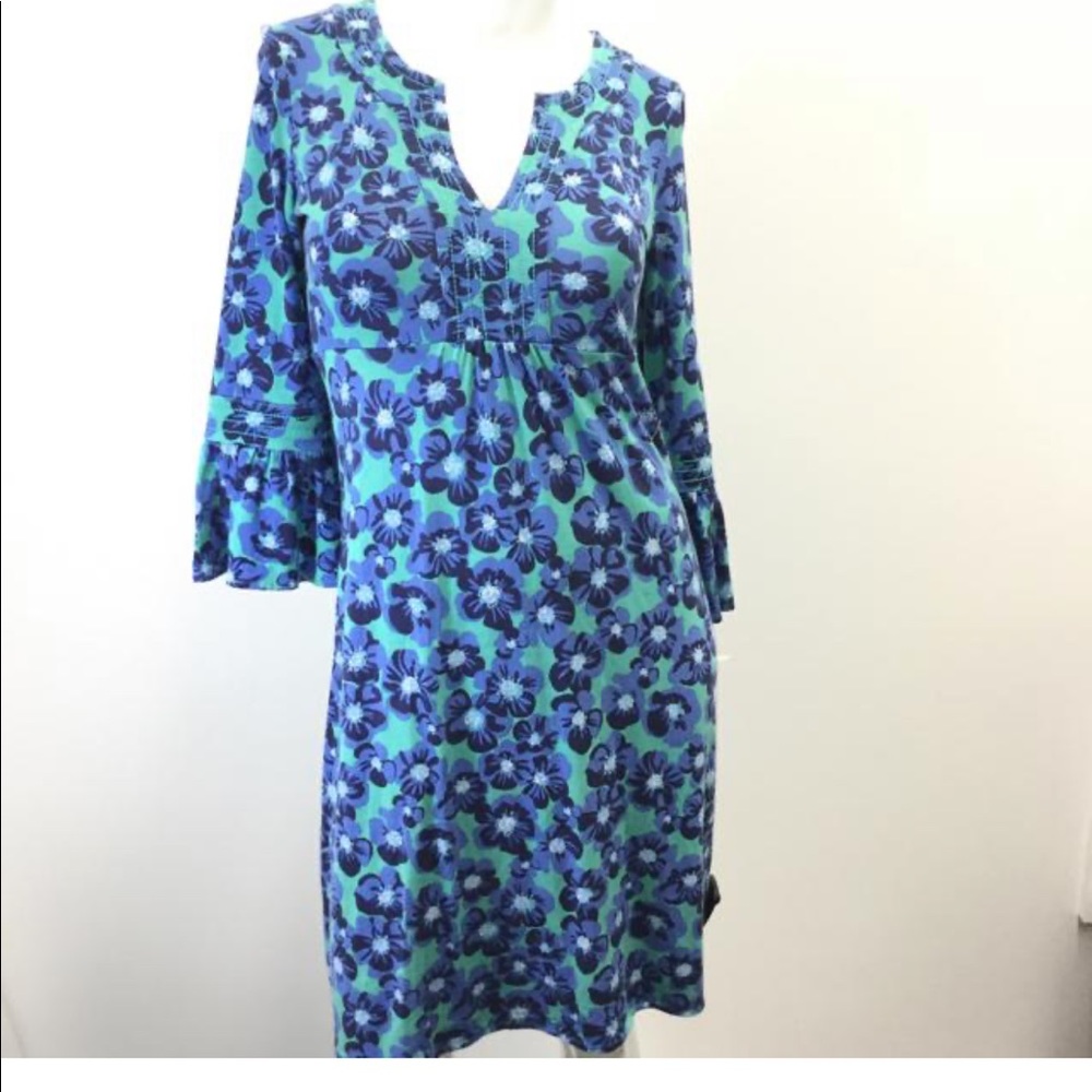 Lilly Pulitzer 3/4 Sleeve Floral Print Dress XS